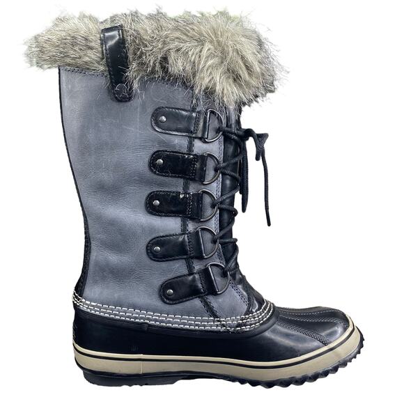 Sorel Women's Joan Of Arctic Premium Gray Black Winter Boots Size US 9 - Picture 4 of 10